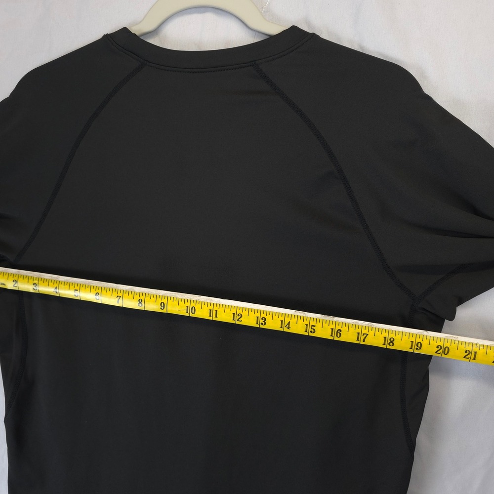 Men Black Long Sleeve Set of 3 Layering Shirt Crew Neck Stretch Men L Workwear - Picture 6 of 10